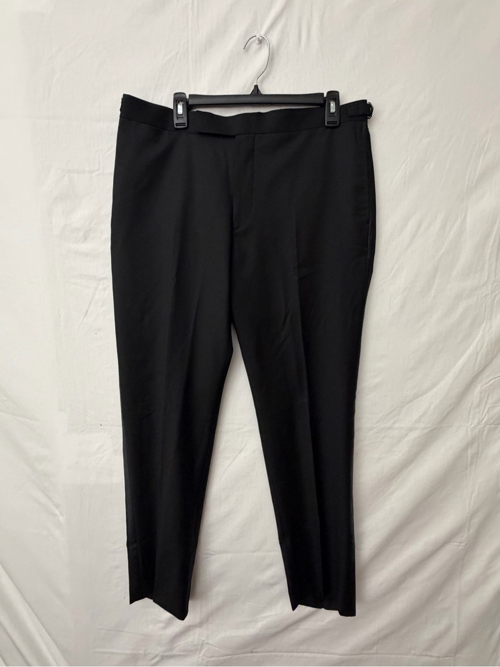 Men’s Suit Supply Black Wool Slim Dress Pants Size 26 Italian Fabric (A746)